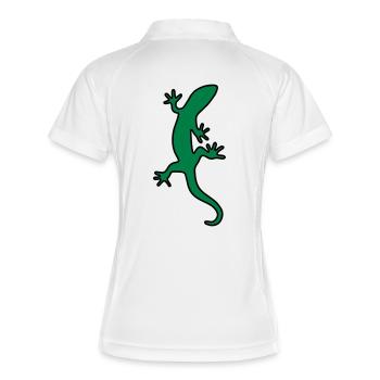 Gecko de salamandre lézard - Polo respirant Femme - blanc/marine - Dos