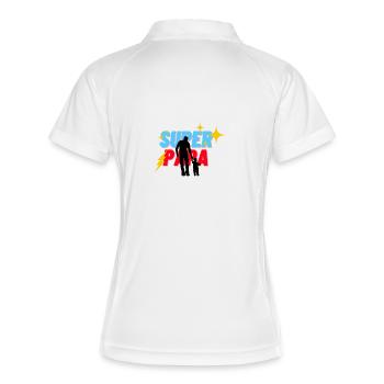 Super Papa - Polo respirant Femme - blanc/marine - Dos