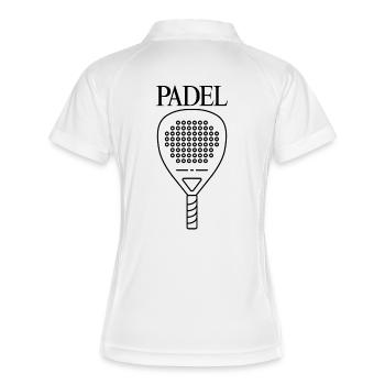 Padel rackets - Women's Polo breathable - white/navy - Back