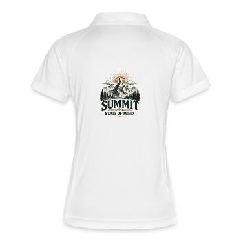 Summit State of Mind | Hiking Design - Frauen Polo atmungsaktiv - Weiß/Navy - Hinten
