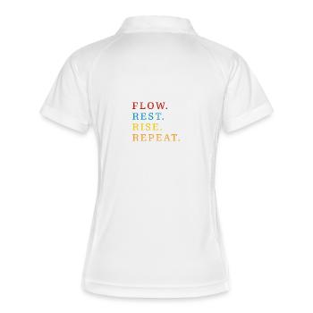 Flow Rest Rise Repeat - Women's Polo breathable - white/navy - Back