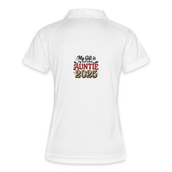 Tante 2025 Mon identité cadeau - Polo respirant Femme - blanc/marine - Dos
