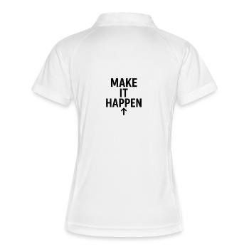Faites-le arriver Flèche vers le haut - Polo respirant Femme - blanc/marine - Dos