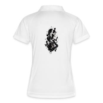 Art des échecs - Roi brisé épique & Échiquier - - Polo respirant Femme - blanc/marine - Dos