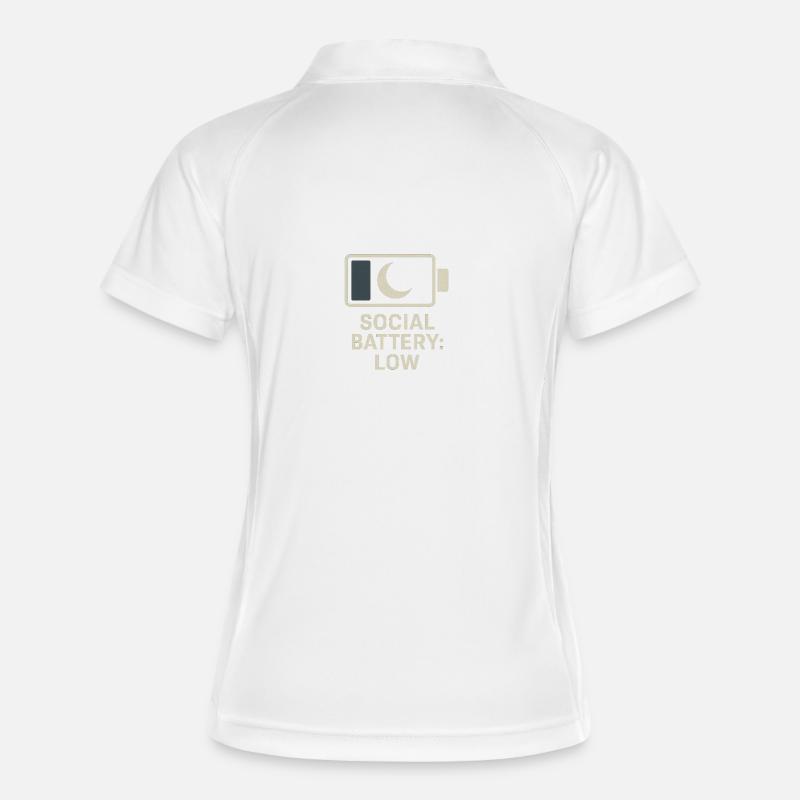 Low battery - Women's Polo breathable - white/navy