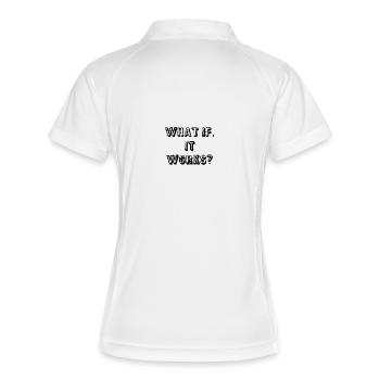what_if-_it_works_-1- - Women's Polo breathable - white/navy - Back