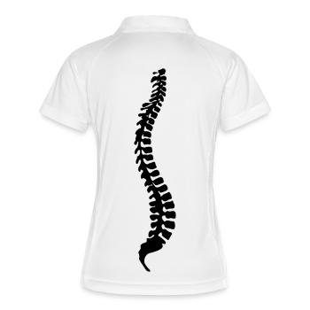 colonne vertébrale - Polo respirant Femme - blanc/marine - Dos