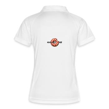 Un petit sucré – Donut de bonbons - Polo respirant Femme - blanc/marine - Dos
