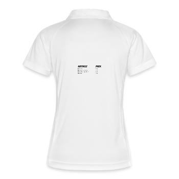 Articles de caisse humour shopping - Polo respirant Femme - blanc/marine - Dos