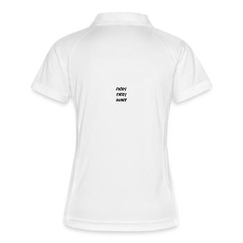 Slogan Fitness: Savourez Chaque Once - Polo respirant Femme - blanc/marine - Dos