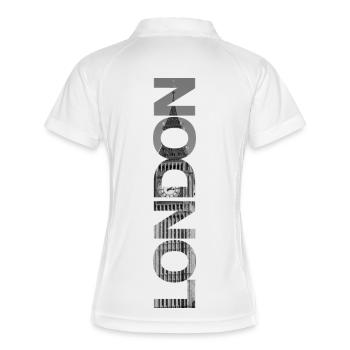Cadeau Londres Big Ben - Polo respirant Femme - blanc/marine - Dos