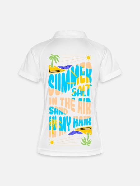 Summer flair in the air - Women's Polo breathable - white/navy