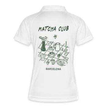 Matcha Club - Women's Polo breathable - white/navy - Back