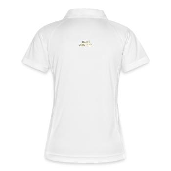 Inspirational design with quote - Women's Polo breathable - white/navy - Back