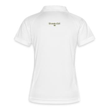 Chill motif - Women's Polo breathable - white/navy - Back