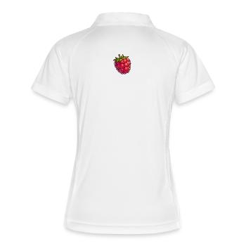 Framboise cartoon éclat - Polo respirant Femme - blanc/marine - Dos