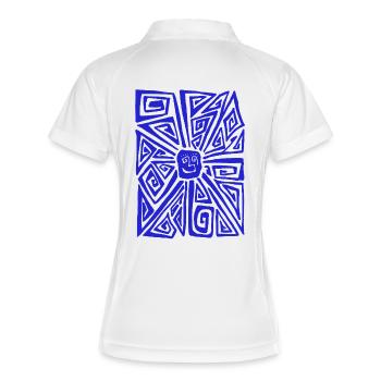 STRANGE SUN - Polo respirant Femme - blanc/marine - Dos