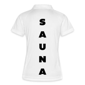 Sauna - Polo respirant Femme - blanc/marine - Dos