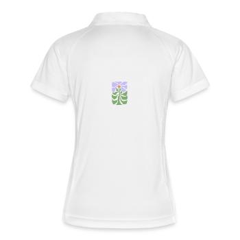 Flower graphic - Polo respirant Femme - blanc/marine - Dos