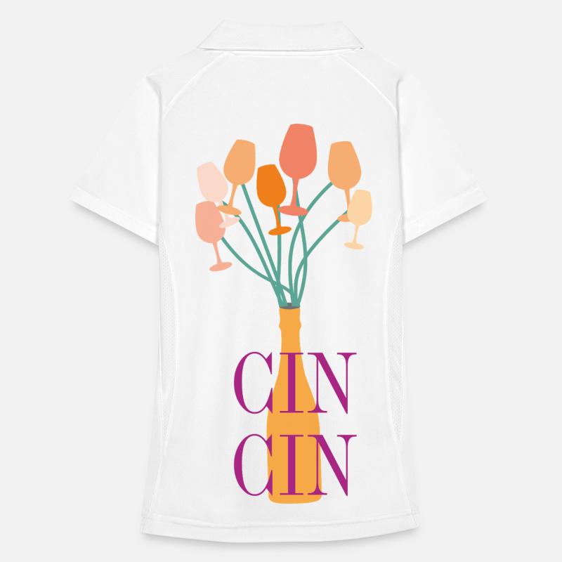 Aperitif Typografie Frauen Polo atmungsaktiv