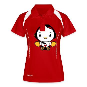 Duck Gamer Gaming Controller Headset Console Game - Women's Polo breathable - red/white - Front