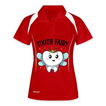 Royal Tooth with Wings Tooth Fairy - Women's Polo breathable - red/white - Front