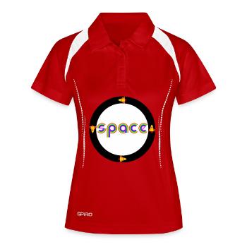 Space Rainbow Orbital - Women's Polo breathable - red/white - Front