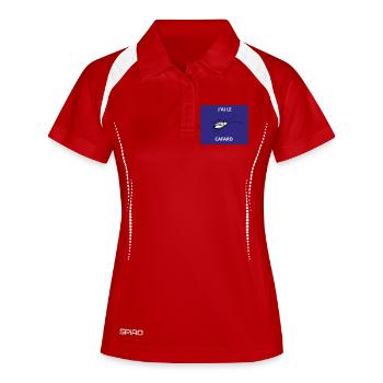 J'ai le cafard - Polo respirant Femme - rouge/blanc - Devant