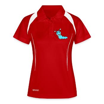 Caterpillar sweet sweet little smiles friendly happy - Women's Polo breathable - red/white - Front