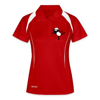 Yoga Sheep - Women's Polo breathable - red/white - Front