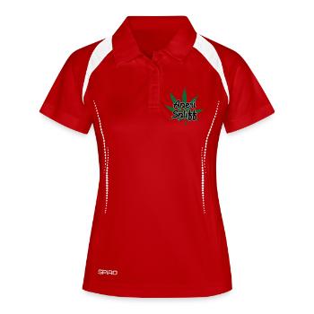 Aperi Spliff - Cannabis - Weed - Polo respirant Femme - rouge/blanc - Devant