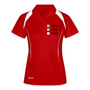 Liste de contrôle OPA - Polo respirant Femme - rouge/blanc - Devant