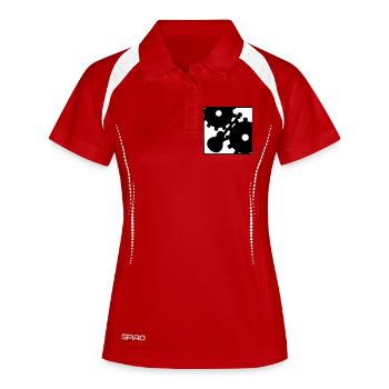 Rock contre la Machine - Polo respirant Femme - rouge/blanc - Devant