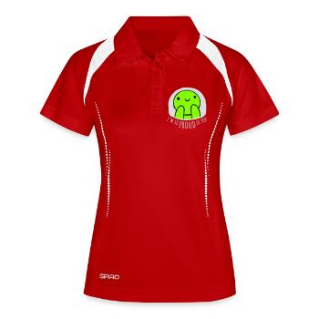 Je suis tellement fier de toi pour t’encourager sincèrement à dire - Polo respirant Femme - rouge/blanc - Devant