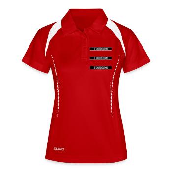 Be Kind To Your Mind Lustig Psychisch Gesund Logo - Frauen Polo atmungsaktiv - Rot/Weiß - Vorne