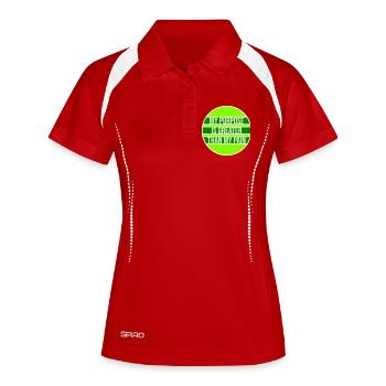 Mon but est plus grand que ma douleur, ce qui signifie le logo des guillemets - Polo respirant Femme - rouge/blanc - Devant