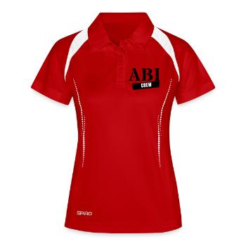 Abi Crew - Année de remise des diplômes de l’Abitur Voyage de l’Abitur - Polo respirant Femme - rouge/blanc - Devant