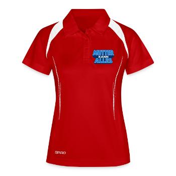 Mother can do everything Motif in blue - Women's Polo breathable - red/white - Front