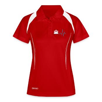 Cruise heartbeat - Women's Polo breathable - red/white - Front