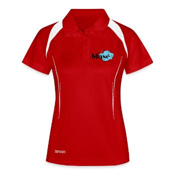 Blasé - Polo respirant Femme - rouge/blanc - Devant