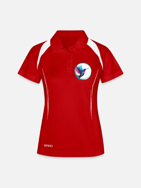 Colibri - Polo respirant Femme - rouge/blanc