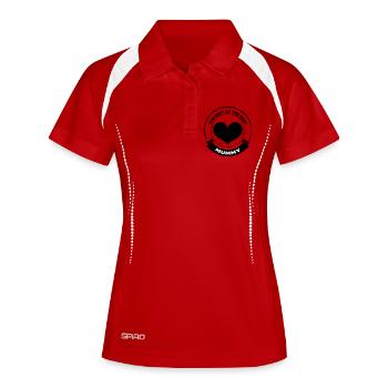 Beste Mama - Muttertag - Frauen Polo atmungsaktiv - Rot/Weiß - Vorne