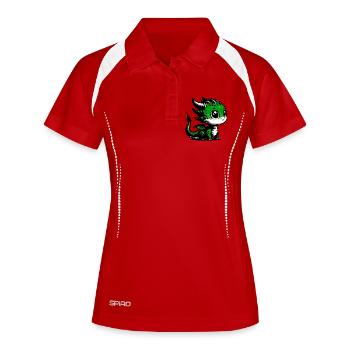 Dragon - Women's Polo breathable - red/white - Front