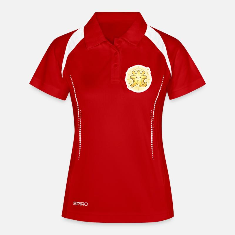 光, Hikari, Light - Women's Polo breathable - red/white