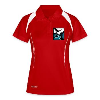 Eagle River Forest Graphic - Women's Polo breathable - red/white - Front