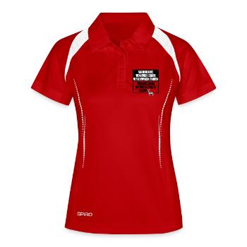 Rassismus Einfach Erklärt Mit Zebra Streifen - Frauen Polo atmungsaktiv - Rot/Weiß - Vorne