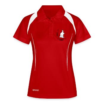 Canard ou lapin Illusion d’optique - Polo respirant Femme - rouge/blanc - Devant