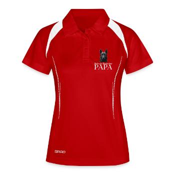 Hollandse Herdershond Papa - Women's Polo breathable - red/white - Front