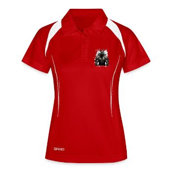 Doberman Dog Muscles Workout Beast - Women's Polo breathable - red/white - Front