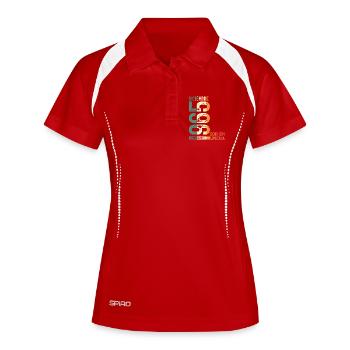 Décembre 1965 Vintage Rétro Cadeau d’Anniversaire - Polo respirant Femme - rouge/blanc - Devant